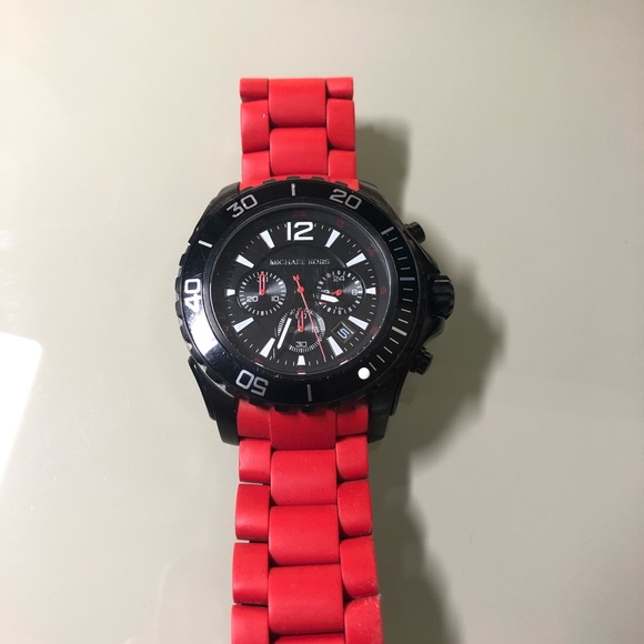 Michael Kors Watch Red/ Black - Picture 2 of 2